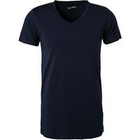 bruno banani Herren T-Shirt blau Baumwolle unifarben von Bruno Banani