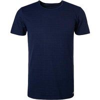 bruno banani Herren T-Shirt blau Mikrofaser unifarben von Bruno Banani