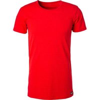 bruno banani Herren T-Shirt rot Mikrofaser unifarben von Bruno Banani