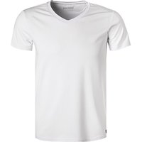 bruno banani Herren T-Shirt weiß Baumwolle unifarben von Bruno Banani