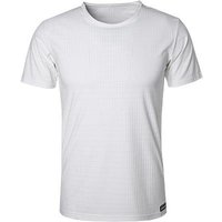 bruno banani Herren T-Shirt weiß Mikrofaser unifarben von Bruno Banani