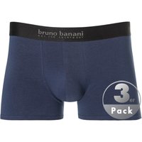 bruno banani Herren Trunks blau Baumwolle unifarben von Bruno Banani