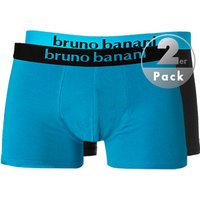 bruno banani Herren Trunks blau/Schwarz Baumwolle unifarben von Bruno Banani