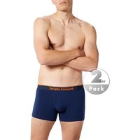 bruno banani Herren Trunks blau Baumwolle unifarben von Bruno Banani