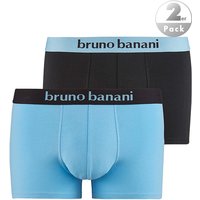 bruno banani Herren Trunks blau Baumwolle unifarben von Bruno Banani