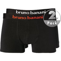 bruno banani Herren Trunks schwarz Baumwolle unifarben von Bruno Banani