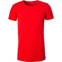 bruno banani Herren T-Shirt rot Mikrofaser unifarben von Bruno Banani