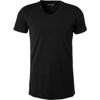 bruno banani Herren T-Shirt schwarz Baumwolle unifarben von Bruno Banani