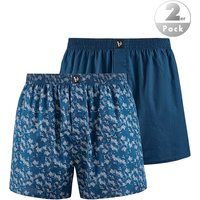 bruno banani Herren Boxershorts blau Baumwolle unifarben von Bruno Banani