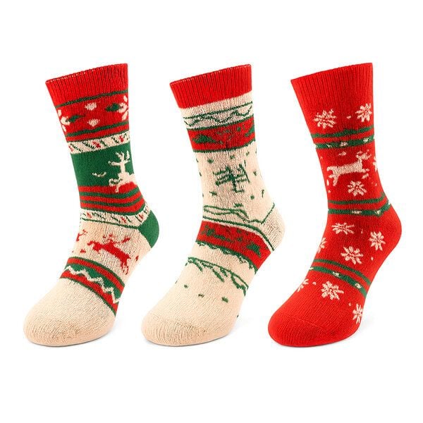 Bruno Barella Alpaka Thermo-Socken 3er-Pack – Extra warme & weiche Wintersocken aus 80% Alpakawolle | Langlebig, kuschelweich & mit winterlichen Rentier-Motiven von Bruno Barella