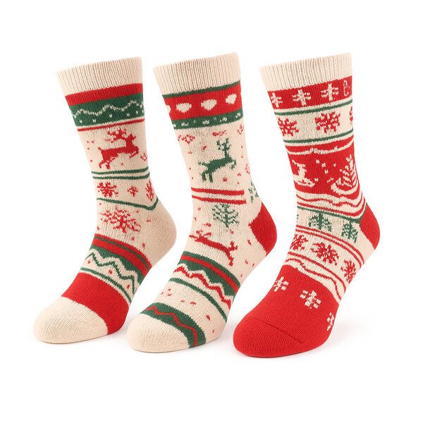 Bruno Barella Alpaka Thermo-Socken 3er-Pack – Extra warme & weiche Wintersocken aus 80% Alpakawolle | Langlebig, kuschelweich & mit winterlichen Rentier-Motiven von Bruno Barella