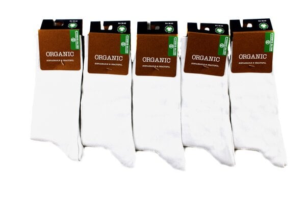 Bruno Barella GOTS zertifizierte Biobaumwolle Socken weiß in 5er Pack von Bruno Barella