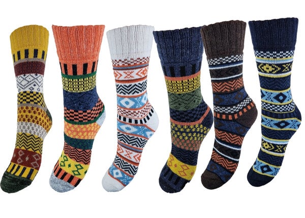 Bruno Barella Norwegischen warmen Socken mit hochwertiger Wolle in 6er-Pack von Bruno Barella