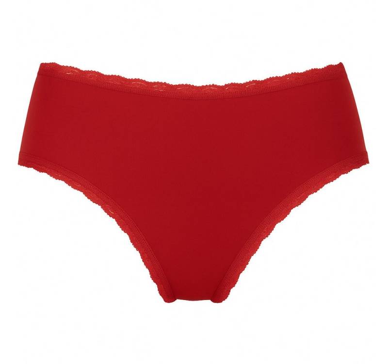 Bruno Barella Slip Damen Slip aus Bio-Baumwolle, GOTS zertifiziert, Rot, 2er Pack (Mehrpack (2er Pack), 2er-Pack) mit Spitze von Bruno Barella