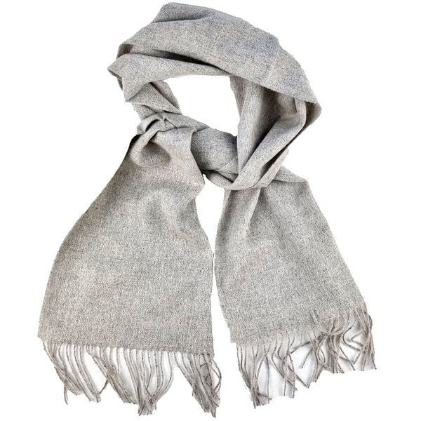 Bruno Barella Winter Schal aus Wolle Natur mit Fransen von Bruno Barella