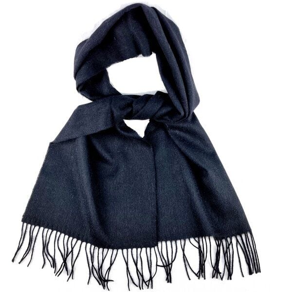 Bruno Barella Winter Schal aus Wolle Natur mit Fransen von Bruno Barella