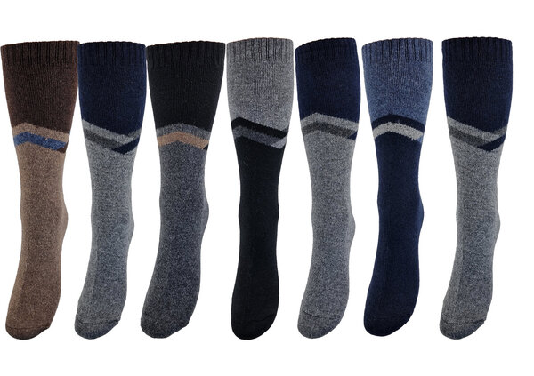 Bruno Barella Winter Thermo Socken aus Schafwolle 7er Pack von Bruno Barella