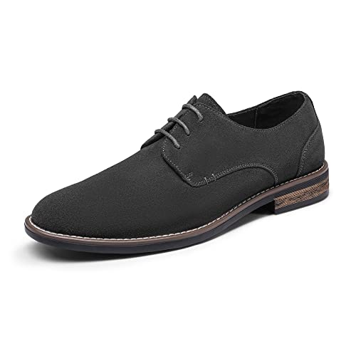 Bruno Marc Anzugschuhe Herren Wildleder Schnürschuhe Klassischer Business Derby Formell Business Casual Schuhe,Size 47,Grau,URBAN-08-E von Bruno Marc