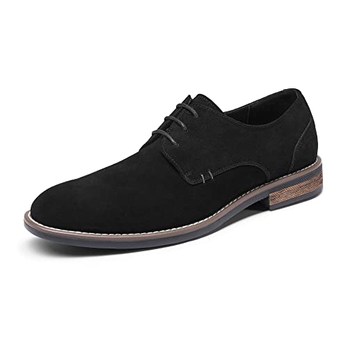 Bruno Marc Anzugschuhe Herren Wildleder Schnürschuhe Klassischer Business Derby Formell Business Casual Schuhe,Size 40,Schwarz,URBAN-08-E von Bruno Marc