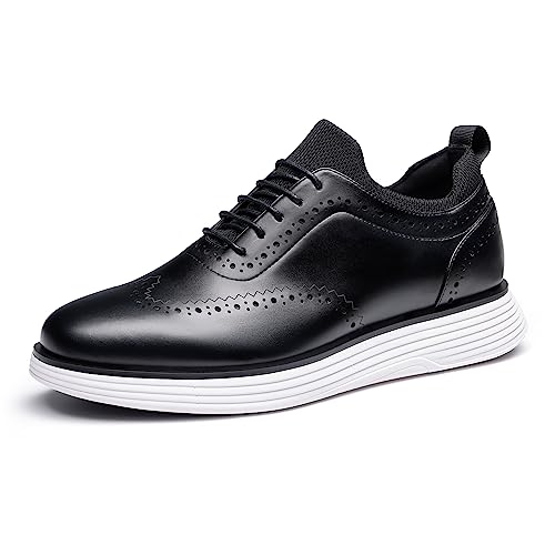 Bruno Marc Herren Anzugschuhe GrandFlex Suit Craft lässige Schnürschuhe Business Sport Schuhe Moderne Klassische SCHWARZ SBOX2326M-E Größe 40 (EUR) von Bruno Marc