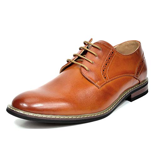 Bruno Marc Herren Anzugschuhe Klassischer Business Lederschuhe Schnürhalbschuhe Derby Oxfords Hochzeit Schuhe PRINCE-16, BRAUN,39.5EU von Bruno Marc