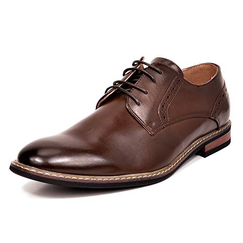 Bruno Marc Herren Anzugschuhe Klassischer Business Lederschuhe Schnürhalbschuhe Derby Oxfords Hochzeit Schuhe PRINCE-16, DUNKEL/BRAUN,39.5EU von Bruno Marc