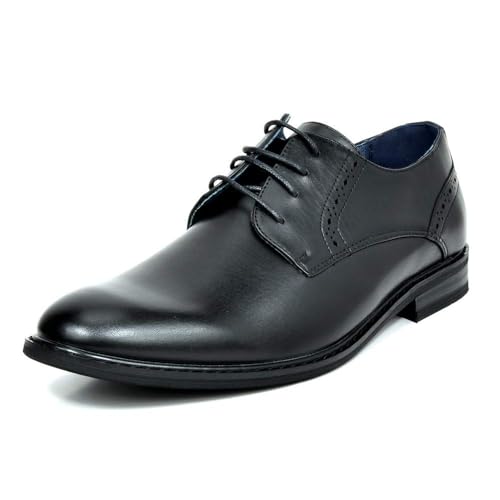 Bruno Marc Herren Anzugschuhe Klassischer Business Lederschuhe Schnürhalbschuhe Derby Oxfords Hochzeit Schuhe PRINCE-16, SCHWARZ,40EU von Bruno Marc