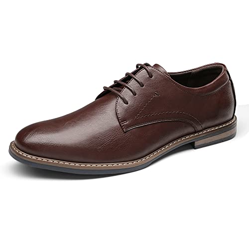 Bruno Marc Herren Anzugschuhe Klassischer Business Schnürhalbschuhe Derby Oxfords Hochzeit Schuhe,Size 45,Dunkel/Braun,SBOX2215M-E von Bruno Marc