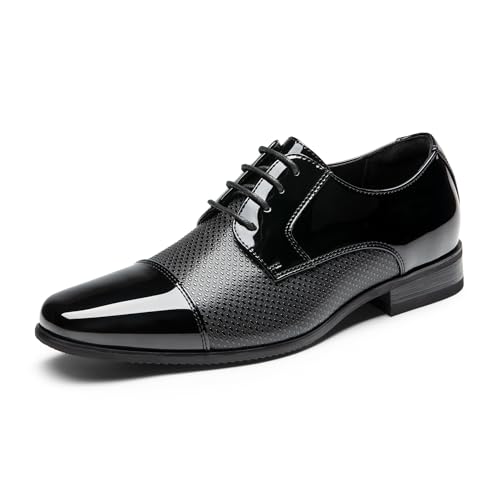 Bruno Marc Herren Anzugschuhe Schnürhalbschuhe,Size 47,Schwarz-Pat,SBOX2404M von Bruno Marc