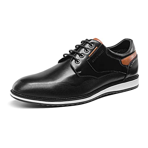 Bruno Marc Herren Anzugschuhe Schnürhalbschuhe Klassischer Business Derby Oxford Hochzeit Schuhe Schnürschuh Lederschuhe SCHWARZ-E SBOX2226M-E Größe 45 (EUR) von Bruno Marc