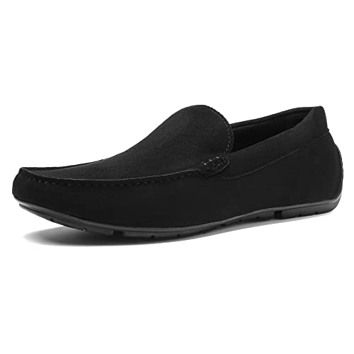 Bruno Marc Herren Mokassins Casual Schuhe Slip on Loafers Komfort Mode Fahren Walking Schuhe Schwarzes Wildleder SBLS2227M-E Größe 10UK/45(EUR) von Bruno Marc