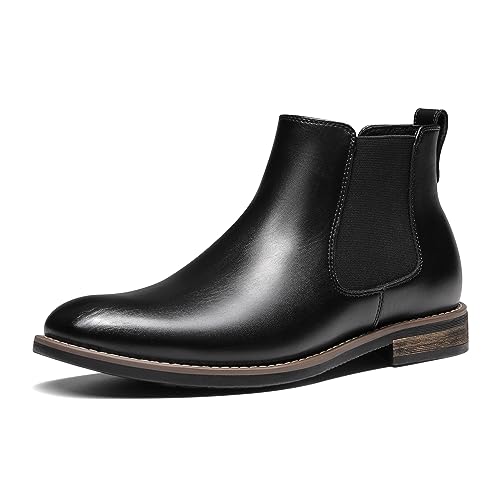 Bruno Marc Herren Chelsea Boots Leder Stiefel Stiefeletten SCHWARZ Leder URBAN-06-1 Größe 39.5EU/7US von Bruno Marc