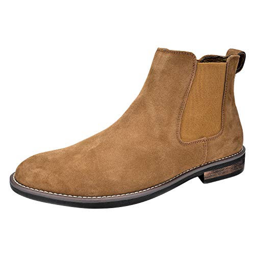 Bruno Marc Herren Chelsea Boots Wildleder Stiefel Stiefeletten,Size 43.5,Bräunen Wildleder,URBAN-06 von Bruno Marc