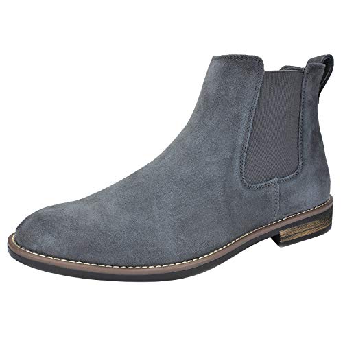 Bruno Marc Herren Chelsea Boots Wildleder Stiefel Stiefeletten,Size 39.5,Grau Wildleder,URBAN-06 von Bruno Marc