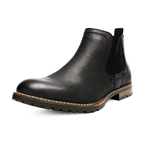 Bruno Marc Herren Chelsea Boots Stiefel Anzugstiefel Business Stiefeletten,Size 43.5,Schwarz,Philly-2 von Bruno Marc
