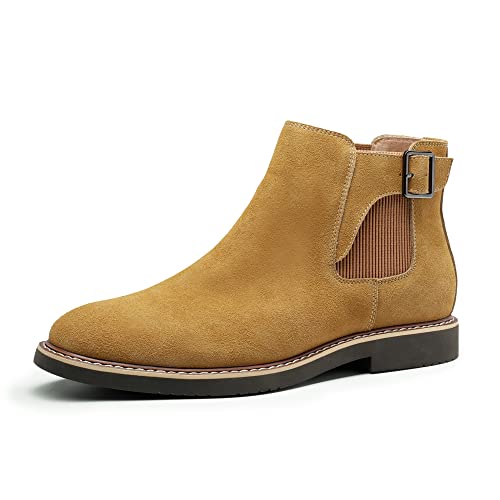 Bruno Marc Herren Chelsea Boots Wildleder Stiefel Stiefeletten Khaki SBBO2219M-E Größe 44 (EUR) von Bruno Marc