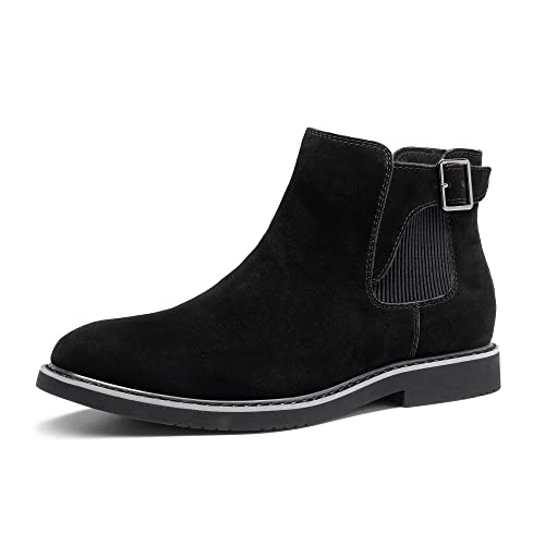 Bruno Marc Herren Chelsea Boots Wildleder Stiefel Stiefeletten SCHWARZ SBBO2219M-E Größe 44 (EUR) von Bruno Marc