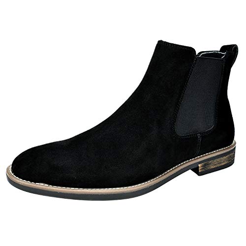 Bruno Marc Herren Chelsea Boots Wildleder Stiefel Stiefeletten,Size 41.5,Schwarz Wildleder,URBAN-06 von Bruno Marc