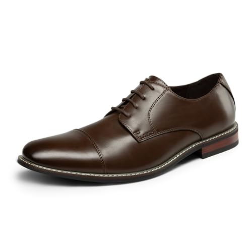 Bruno Marc Herren Derby Anzugschuhe Klassischer Business Schnürhalbschuhe,Size 41.5,Dunkelbraun,BMUMOX2528 von Bruno Marc