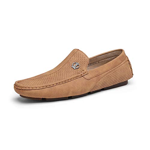 Bruno Marc Herren Klassische Mokassins Flache Slipper Slip on Penny Loafer Weich Comfort Schuhe Bootsschuhe,Size 44,Bräunen,3251314 von Bruno Marc