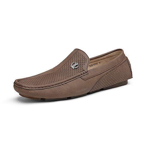 Bruno Marc Herren Klassische Mokassins Flache Slipper Slip on Penny Loafer Weich Comfort Schuhe Bootsschuhe,Size 42,Braun,3251314 von Bruno Marc