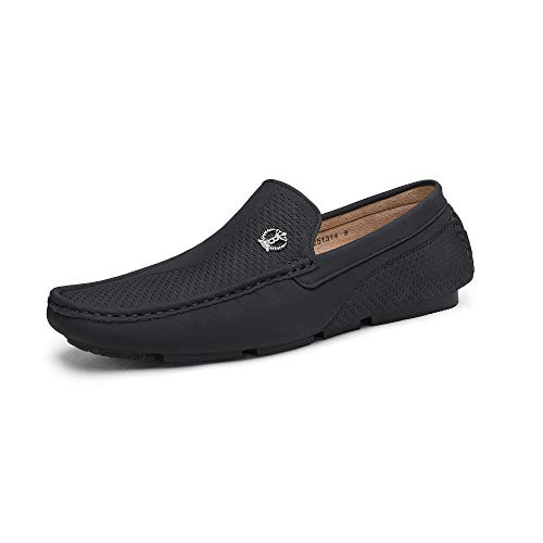 Bruno Marc Herren Klassische Mokassins Flache Slipper Slip on Penny Loafer Weich Comfort Schuhe Bootsschuhe,Size 46,Schwarz,3251314 von Bruno Marc