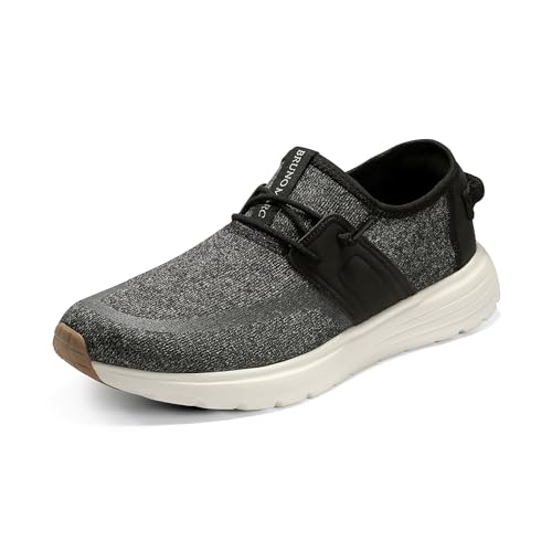 Bruno Marc Herren Mokassins Atmungsaktiv Flache Slipper Slip on Loafer Sneaker Weich Comfort Klassische Schuhe,Size 44,Schwarz,BMUMLS2510 von Bruno Marc