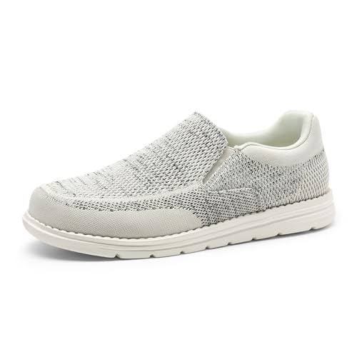 Bruno Marc Herren Mokassins Flache Slipper Slip on Loafer Weich Comfort Klassische Schuhe Freizeitschuhe,Size 39,Hellgrau,BMUMLS2520 von Bruno Marc