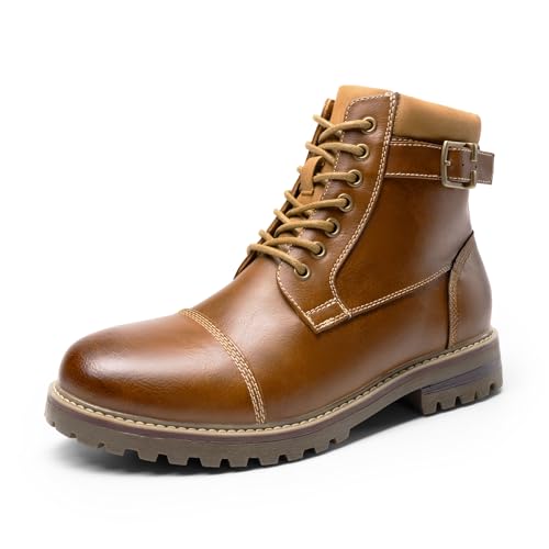 Bruno Marc Herren Motorrad Stiefel Chukka Stiefeletten Biker Freizeitschuhe Boots,Size 40,Braun,ENGLE-05 von Bruno Marc