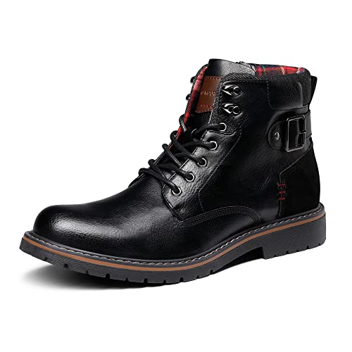 Bruno Marc Herren Motorrad Stiefel Schnürstiefel Boots Klassische Chukka Boots Freizeitschuhe SCHWARZ SBBO2215M-E Größe 40 (EUR) von Bruno Marc