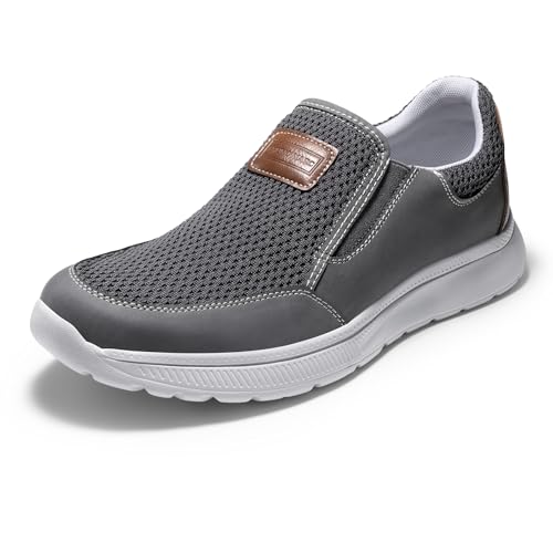 Bruno Marc Herren Slipper & Mokassins Halbschuhe Slip Loafer Herrenschuhe,Size 44,Grau,SBLS2419M-E von Bruno Marc