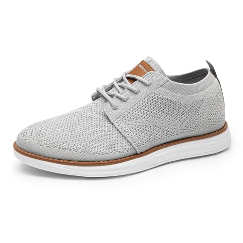 Bruno Marc Herren Sneaker Mesh Sneakers Oxfords Leichte Schuhe Atmungsaktives Obermaterial Memory Foam Insole Leichte Außensohle,Size 42,Grau,GRAND-01 von Bruno Marc