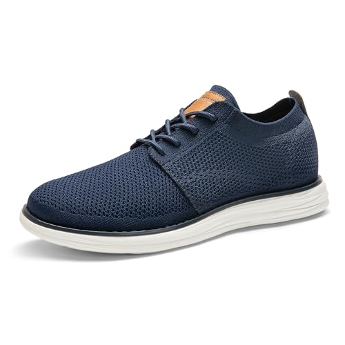 Bruno Marc Herren Sneaker Mesh Sneakers Oxfords Leichte Schuhe Atmungsaktives Obermaterial Memory Foam Insole Leichte Außensohle,Size 46,Dunkel/Blau,GRAND-01 von Bruno Marc
