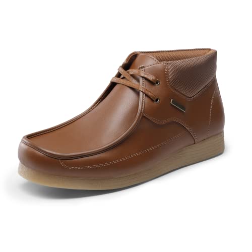 Bruno Marc Herren Stiefel Chukka Boot Kleiden Wasserdicht Lederstiefel Shacre Schnürstiefel BRAUN Größe 42 (EUR) SBBO2214M-E von Bruno Marc